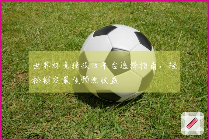 世界杯竞猜投注平台选择指南,轻松锁定最佳预测收益